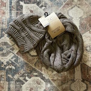 C.C. NWT hat and infinity scarf set